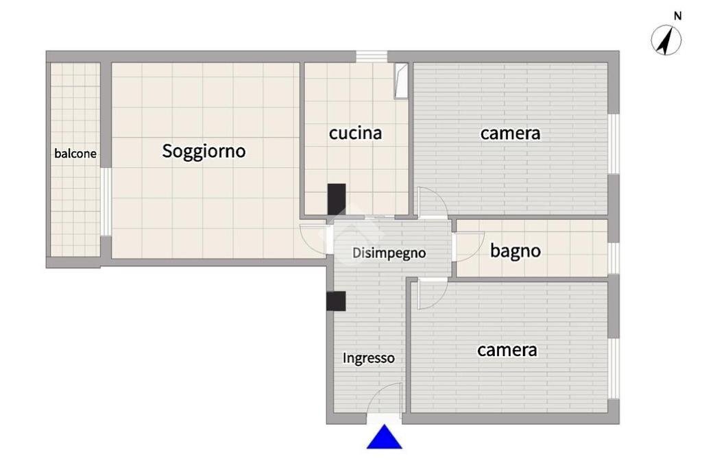 Trilocale Via Carolina Invernizio, Milano (zona Quarto Oggiaro) - planimetria 1