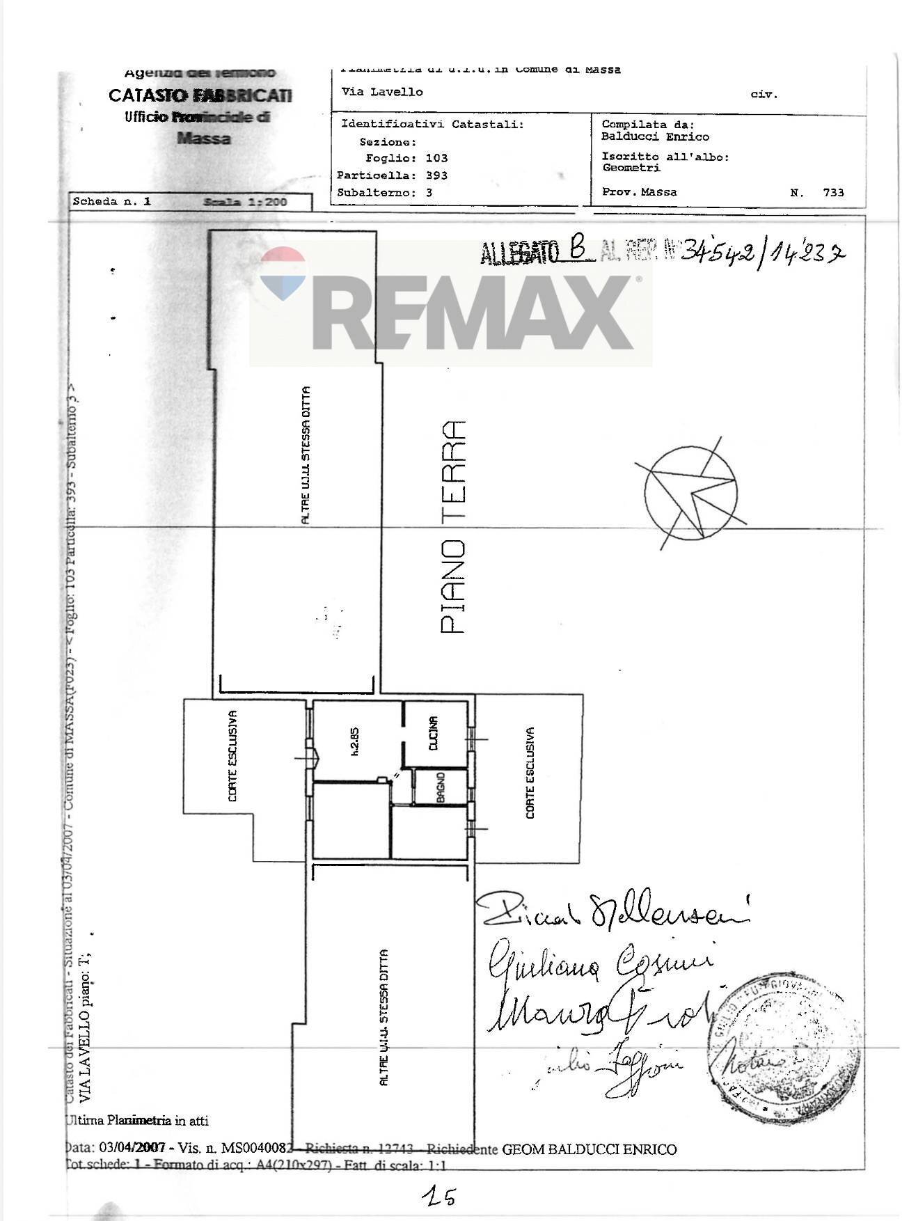 Pianta 2D - Three-room apartment VIA LAVELLO
 
62, Massa - floor plans 1