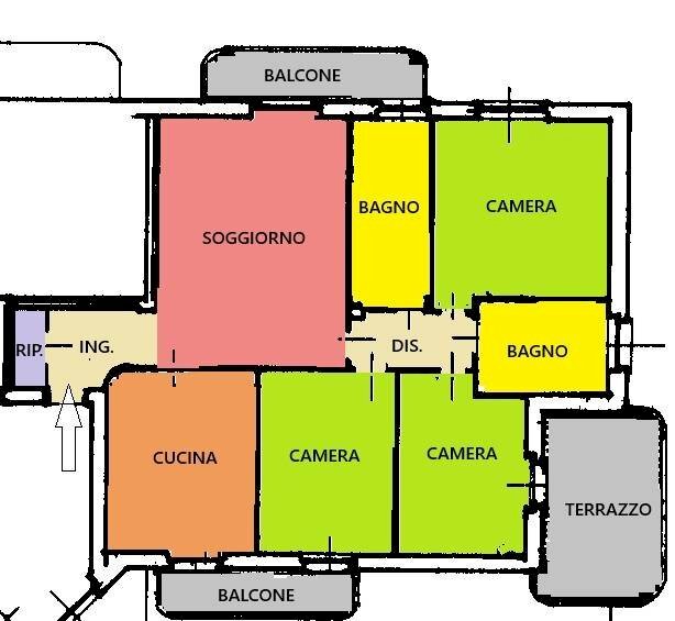 Foto 36 - Four-room apartment Via Masina, Rottofreno - floor plans 1