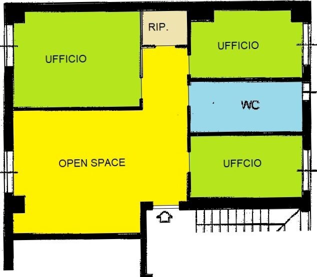 planimetria - Ufficio Via Coppalati, Piacenza - planimetria 1