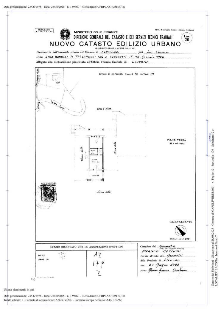 Bilocale strada Provinciale Valdona Lacona Marina di Campo, 234, Capoliveri - planimetria 1