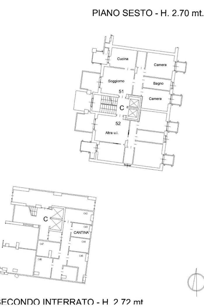 Quadrilocale corso Ottone Rosai, 38, Torino (zona Borgo Vittoria) - planimetria 1