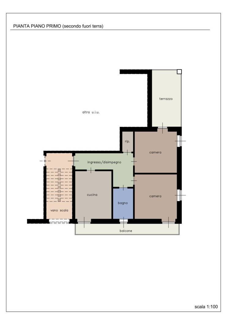 Appartamento frazione San Chiaffredo, Busca - planimetria 1