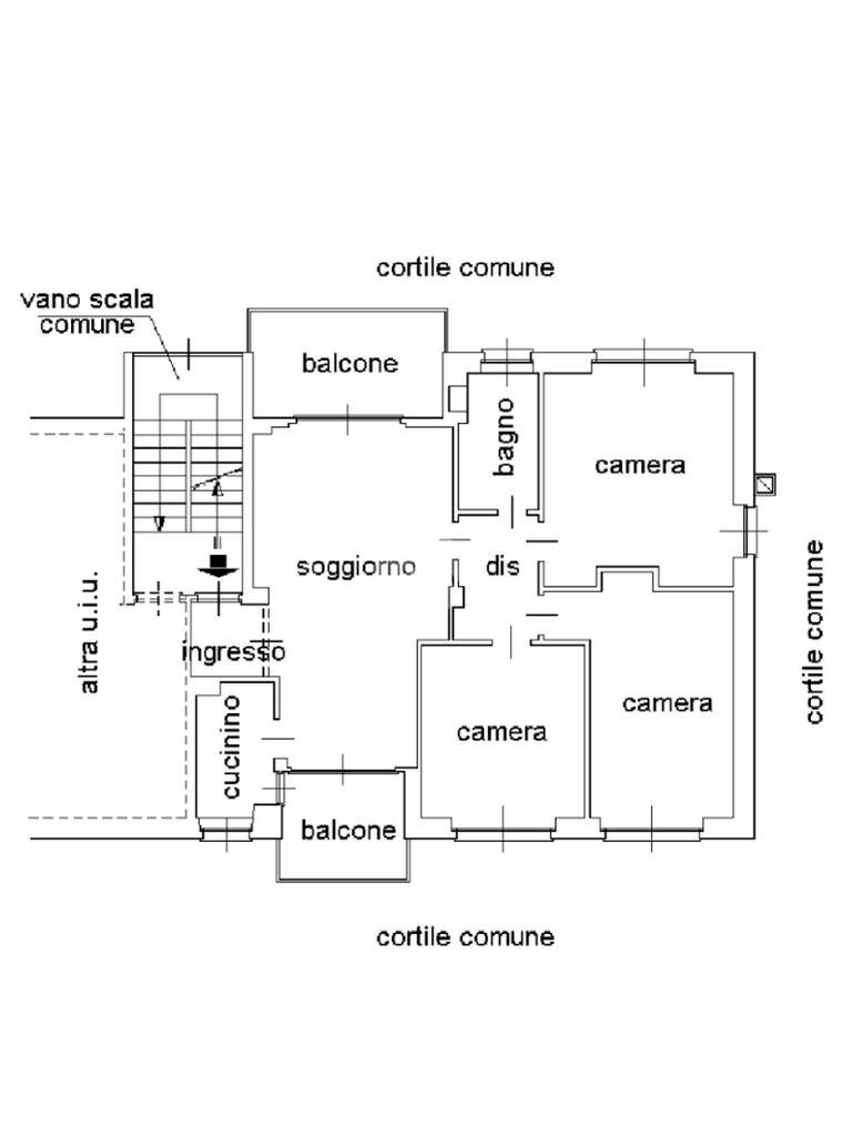 Quadrilocale Via Giambattista Pergolesi, Torino (zona Regio Parco) - planimetria 1