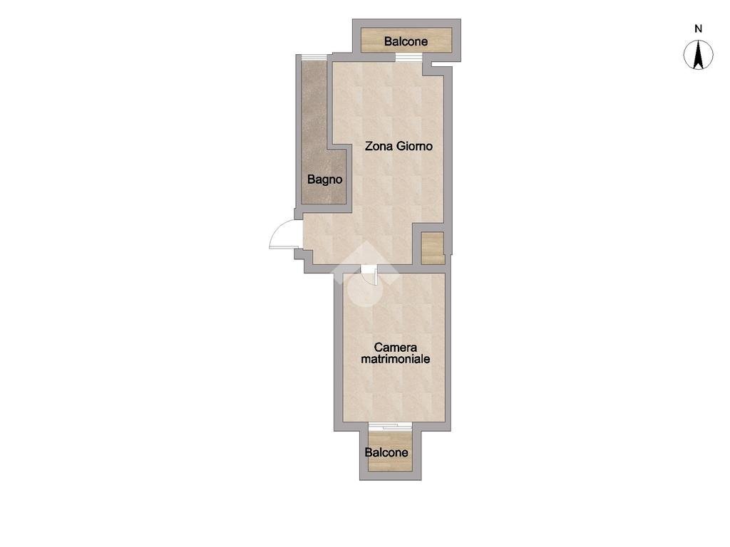 Bilocale Via Romolo Gessi, Torino (zona Santa Rita) - planimetria 1