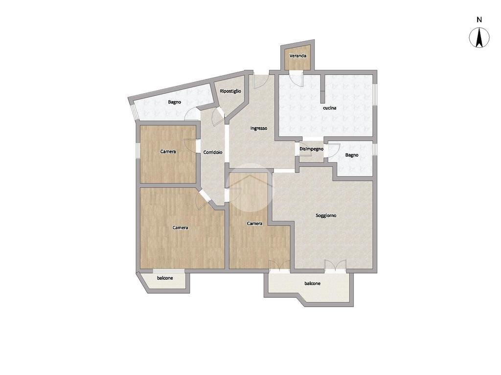 Quadrilocale Via baldo degli ubaldi, Milano (zona Villapizzone) - planimetria 1