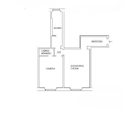 plan. invio - Trilocale Bologna (zona Centro Storico) - planimetria 1