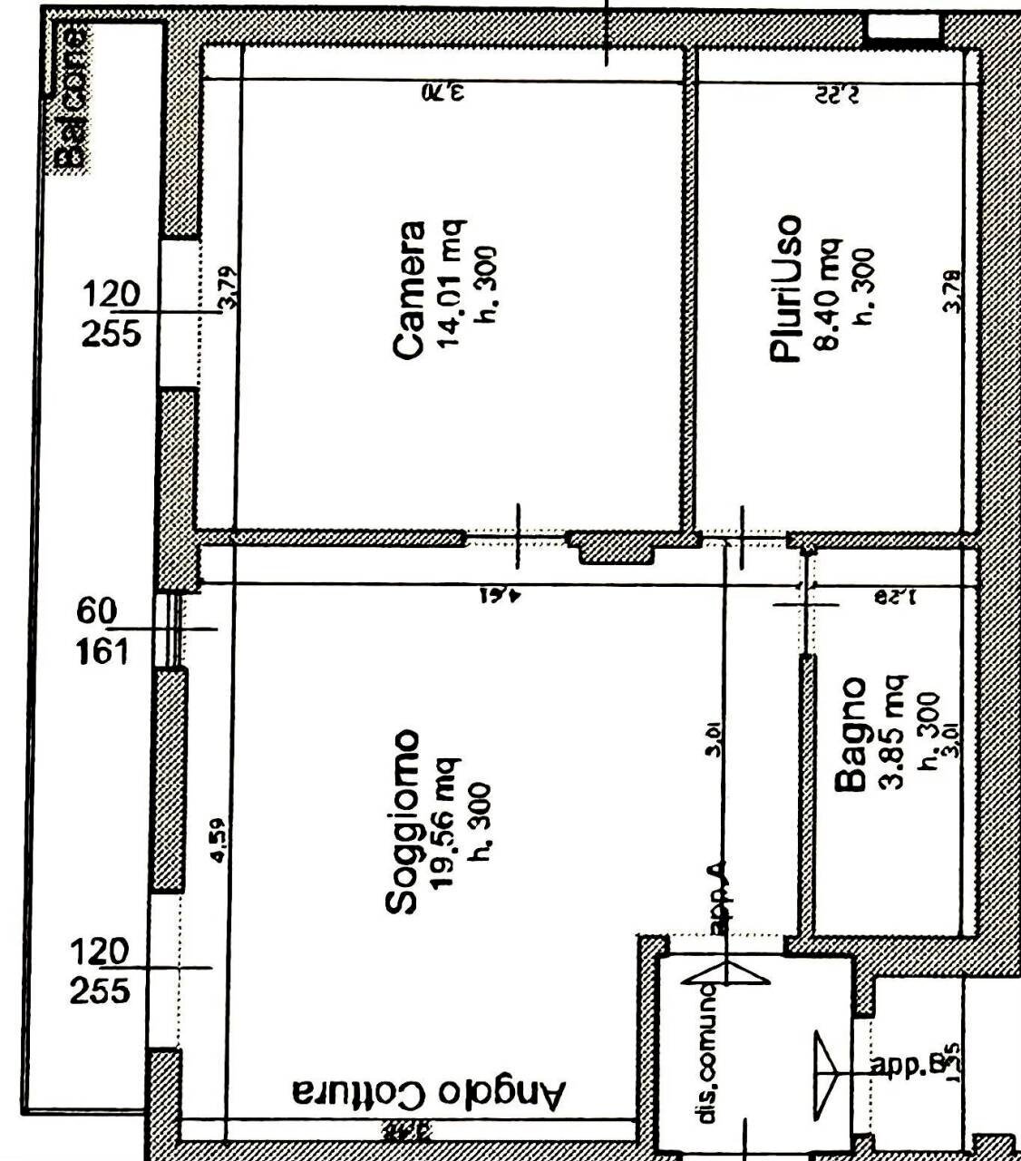 Planimetria - Trilocale Via Muzio Clementi, Firenze (zona Santa Maria Novella) - planimetria 1