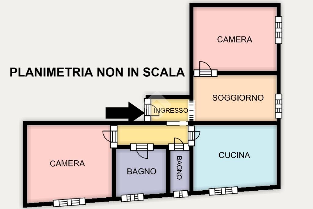 Appartamento Via Imperiale, Genova (zona San Fruttuoso) - planimetria 1