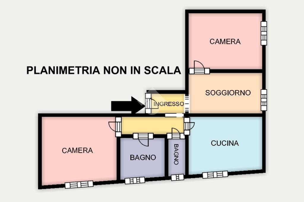 Appartamento Via Imperiale, Genova (zona San Fruttuoso) - planimetria 1