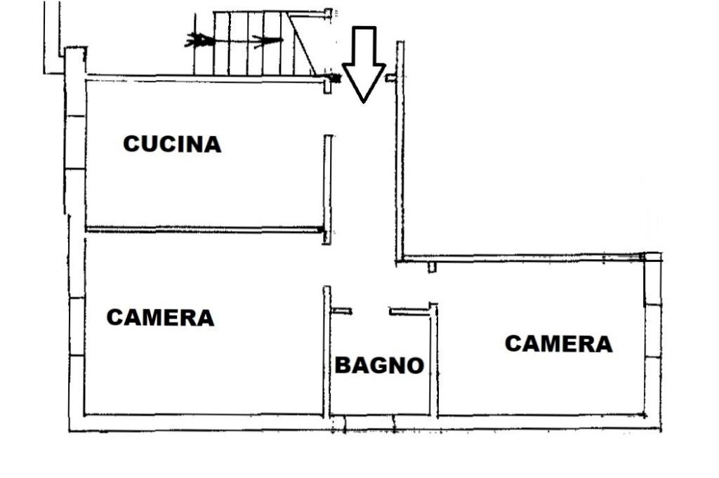 Trilocale Via Giovanni Battista Melloni, Bologna (zona Costa Saragozza) - planimetria 1