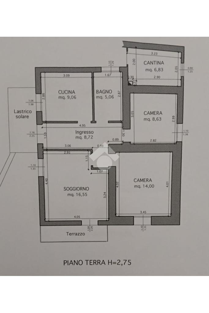 Trilocale Via Belvedere, Lizzano in Belvedere - planimetria 1