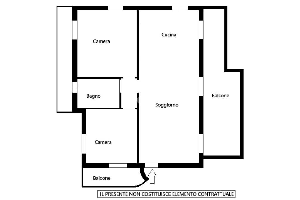 Three-room apartment Via milano, Paullo - floor plans 1