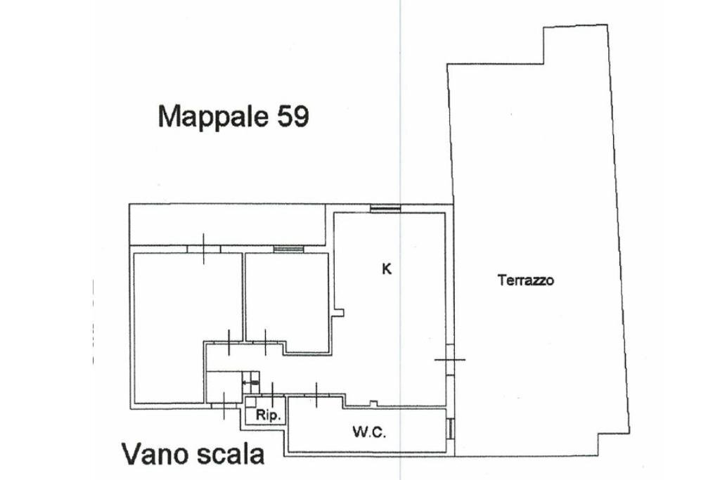 Trilocale Via isorelle, Savignone - planimetria 1