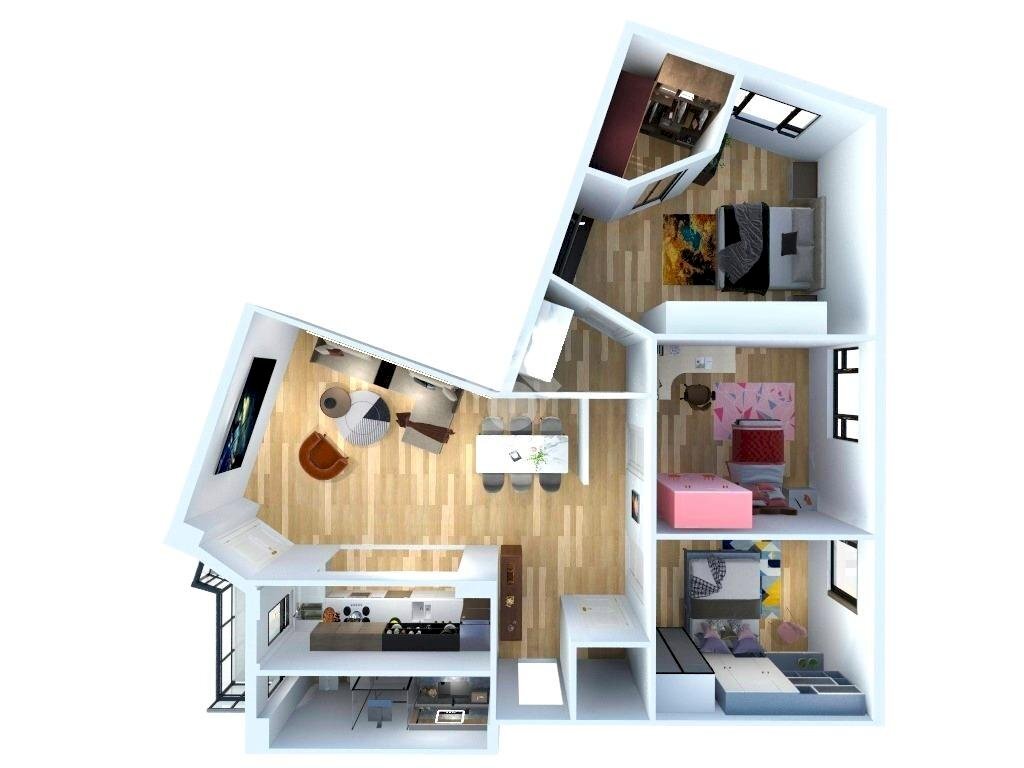 Four-room apartment Via monte bianco, Moncalieri - floor plans 1