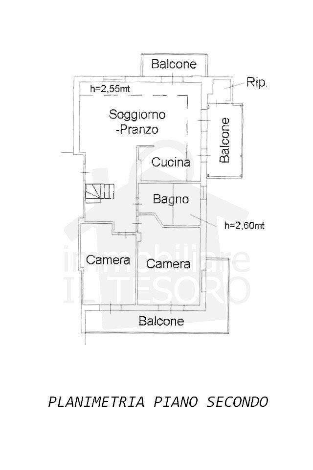 Attic via Ugo Foscolo, 14, Verucchio - floor plans 1