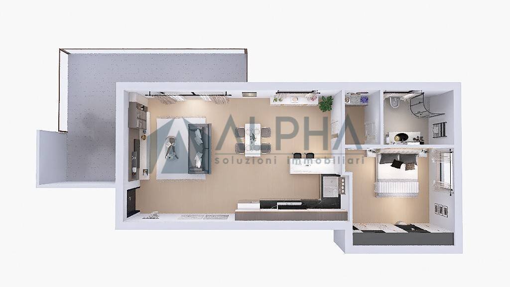 Two-room apartment via Cesare Angelini, Cesena - floor plans 1