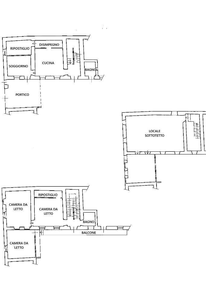 Semi-detached house Via Roma, Envie - floor plans 1