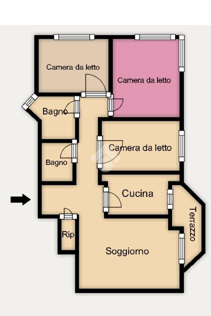 Quadrilocale Via Guido Reni, Milano (zona Città Studi) - planimetria 1