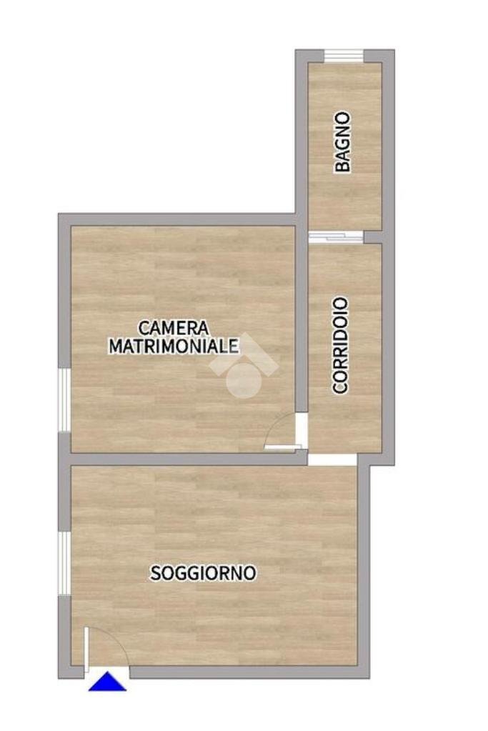 Bilocale Via Vigevano, Milano (zona Porta Genova) - planimetria 1