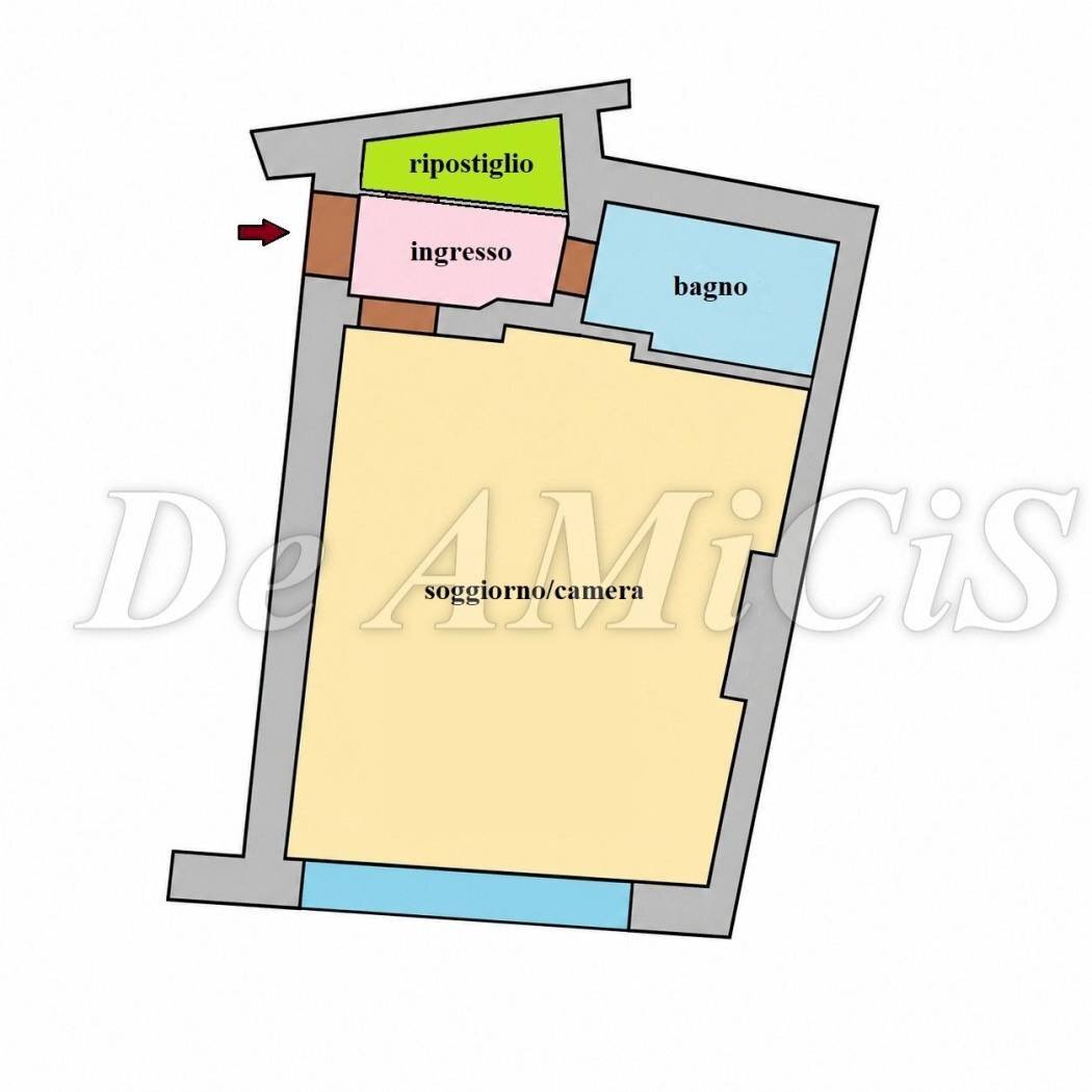 One-room apartment via Roma, 7, Apricale - floor plans 1