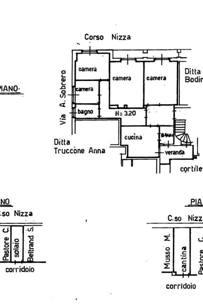 Appartamento corso Nizza, 80, Cuneo (zona Donatello) - planimetria 1