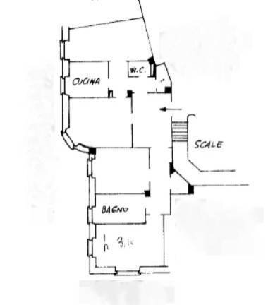 Appartamento corso Carbonara, Genova (zona Principe) - planimetria 1