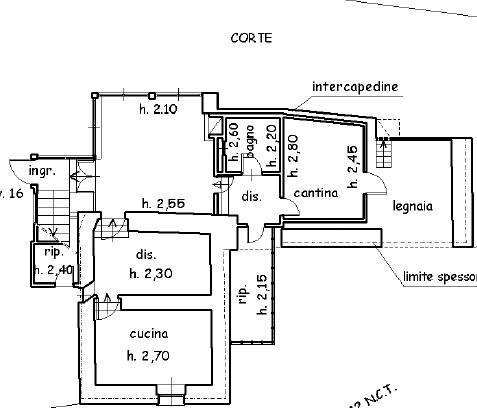 Independent house viale Bernardo Gaggini, Camogli - floor plans 1