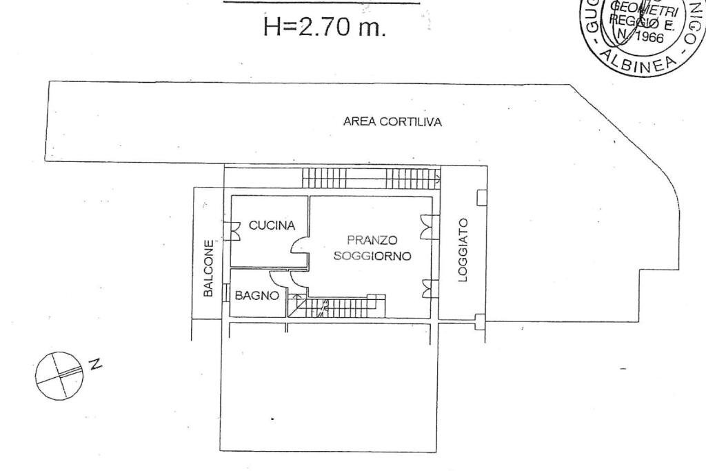 Porzione di casa Via della Repubblica, Reggio nell'Emilia - planimetria 1