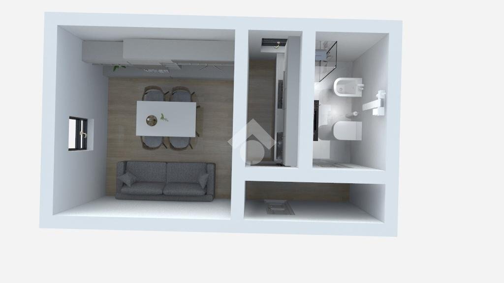 One-room apartment Via Bartolomeo Panizza, Milano (neighborhood Washington) - floor plans 1