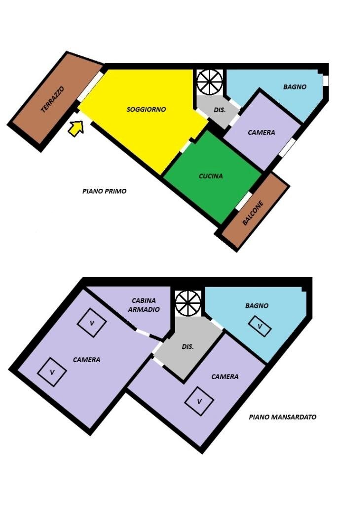 Quadrilocale Via degli Olmi, Cassano d'Adda - planimetria 1