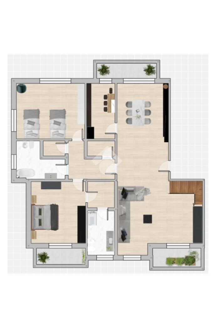 Four-room apartment Via Alessandro Volta, Legnano - floor plans 1