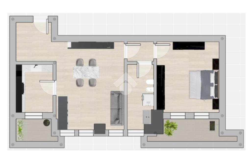 Two-room apartment Via Marsala, Legnano - floor plans 1