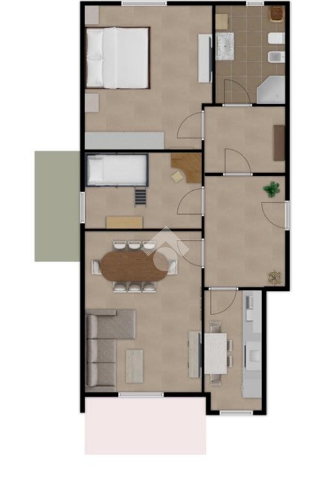Three-room apartment Via Antonio Gramsci, Magenta - floor plans 1