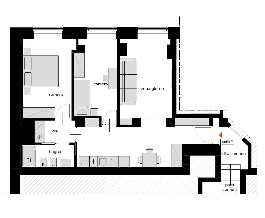 Appartamento Via Rossetti 17, Milano - planimetria 1