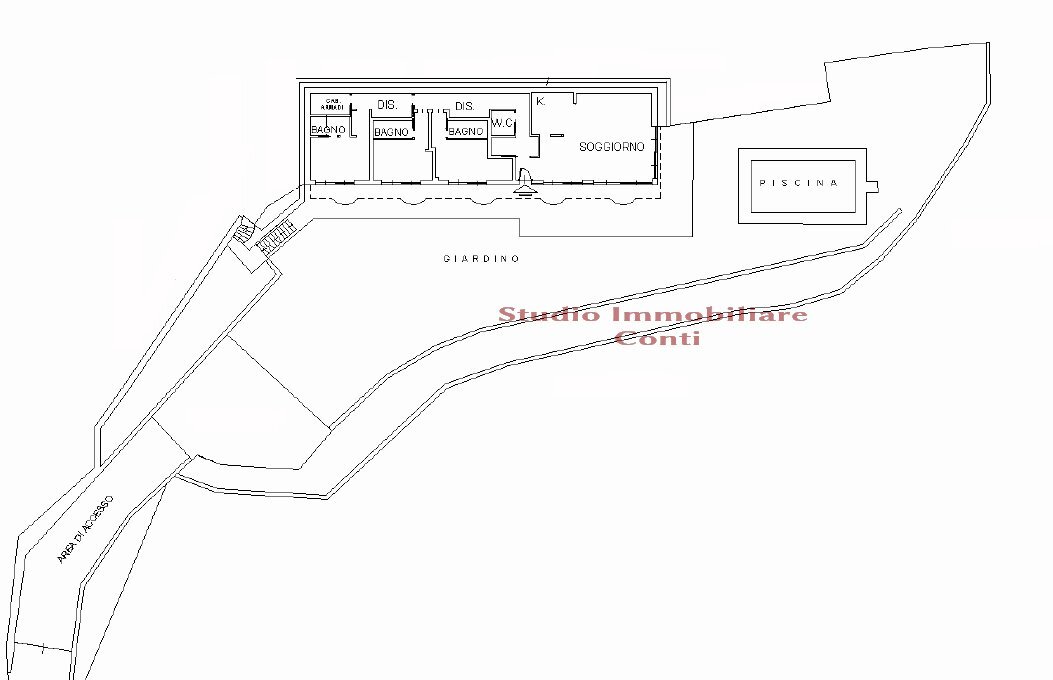 Three-room apartment Via della Pineta, Varazze - floor plans 1