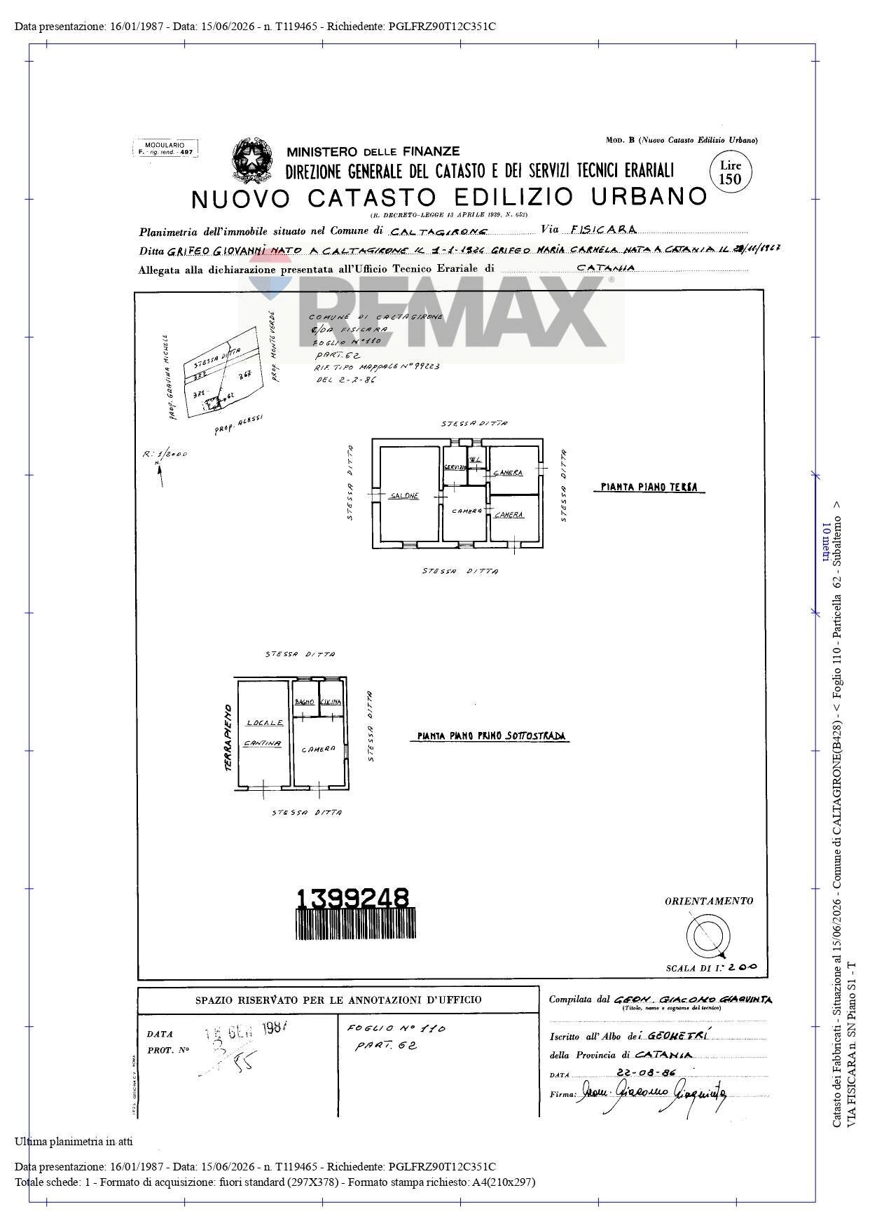 Pianta 2D - Villa Via Fisicara
 
74, Caltagirone - floor plans 1