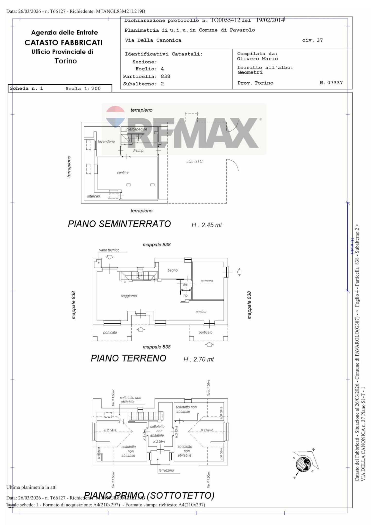 Pianta 2D - Villa Via della Canonica
 
37, Pavarolo - floor plans 1