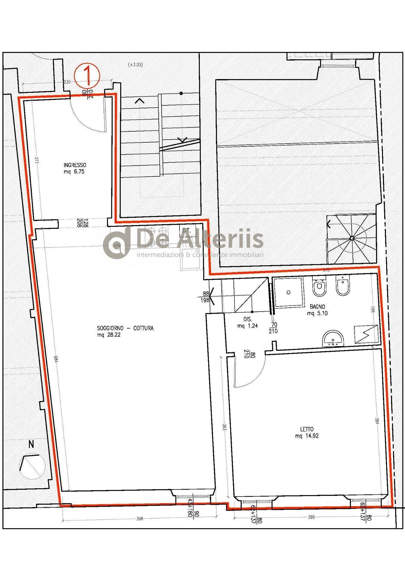 Foto 2 - Appartamento via delle volte
 
26, Ferrara - planimetria 1