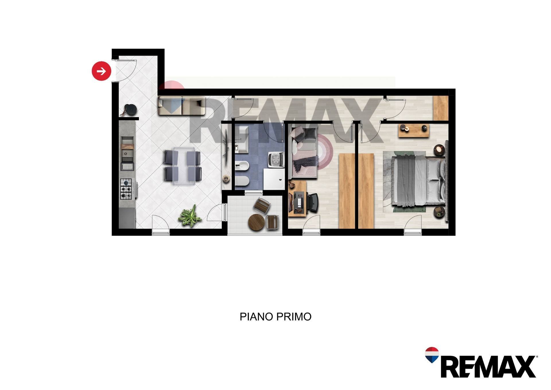 Pianta 2D - Three-room apartment VIA GIOVANNI MATTEO ALBERTI
 
12, Cavallino-Treporti - floor plans 1