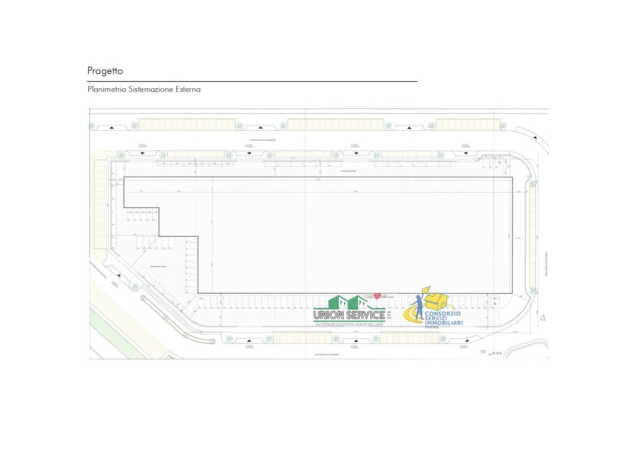 vista aerea - Commercial Premises Viale Delle Esposizioni, Parma - floor plans 1