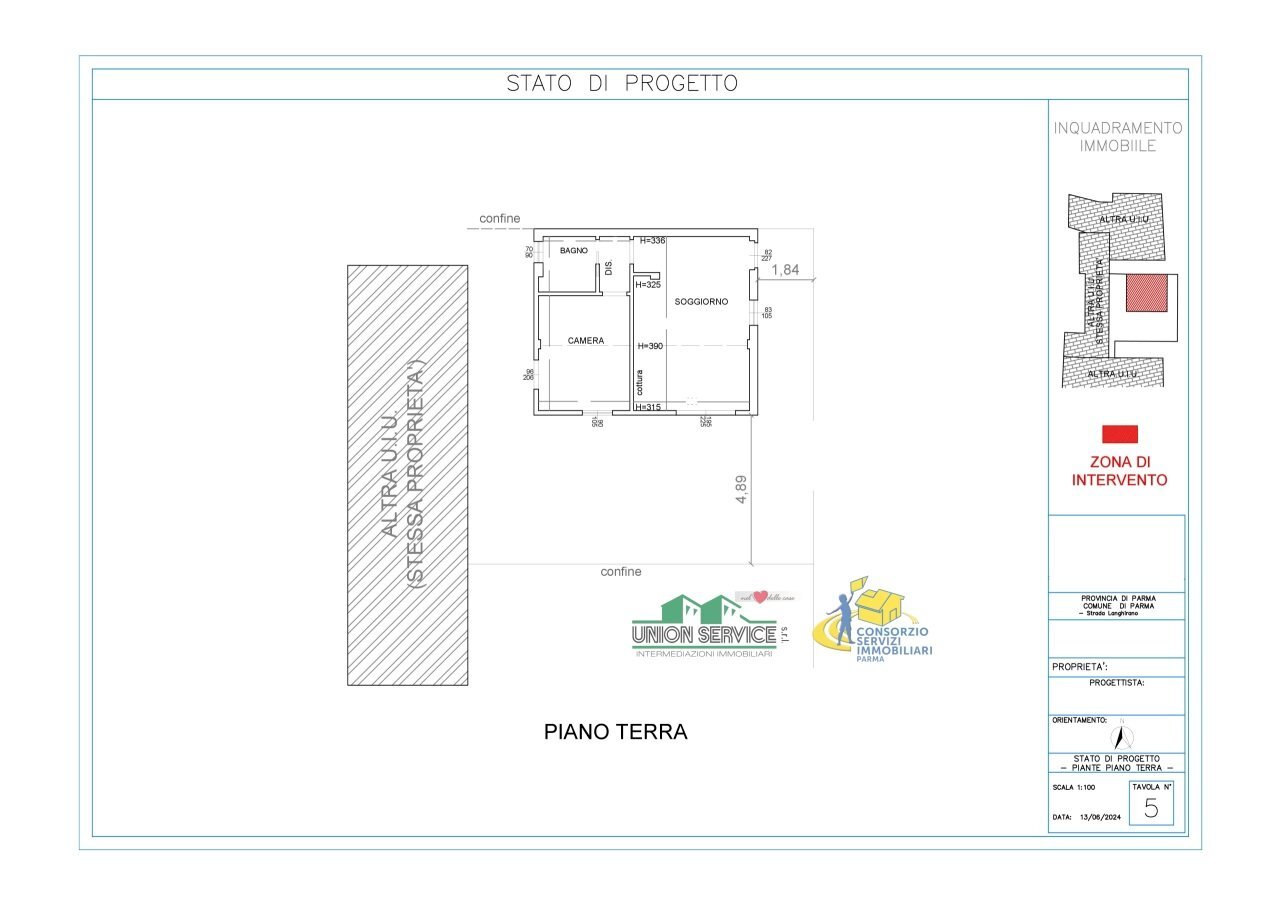 TAVOLA STATO DI PROGETTO.jpg - Villa Strada Langhirano 139, Parma - floor plans 1