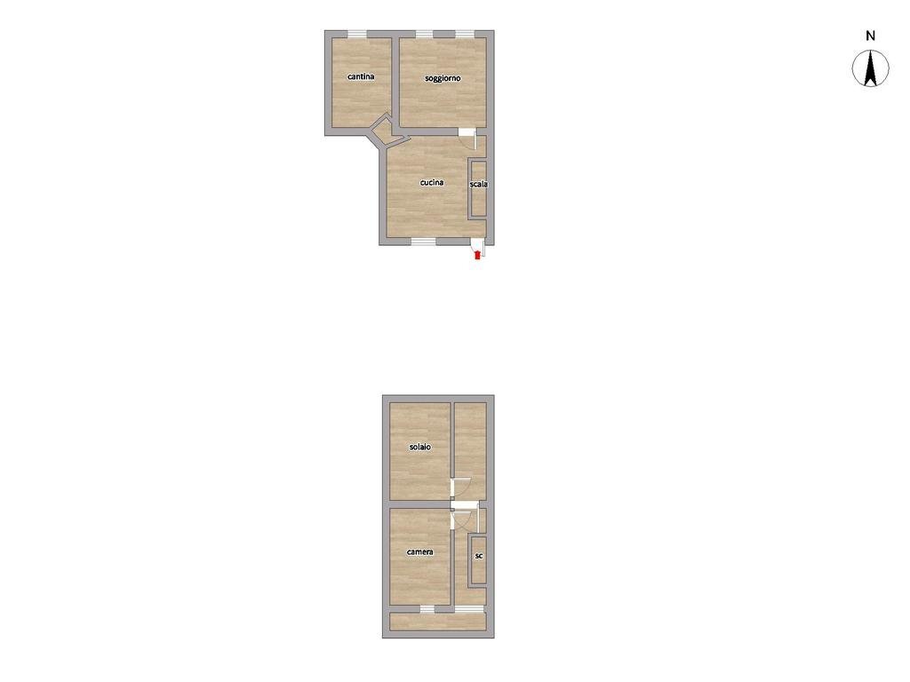 Casa semi indipendente Via Salassa, Rivarolo Canavese - planimetria 1