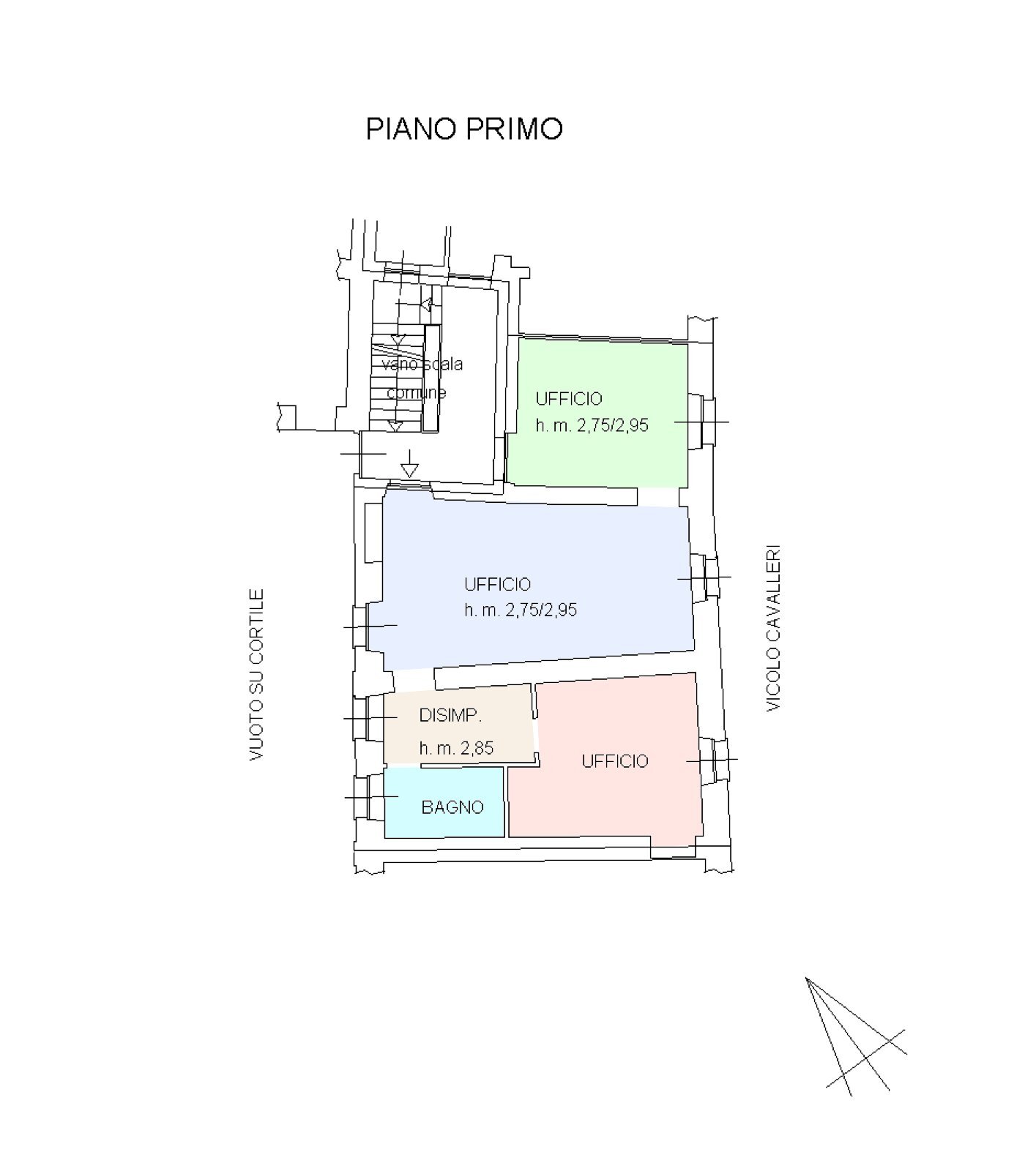 Planimetria - Office vicolo Giuseppe Cavalleri, 1, Asti - floor plans 1