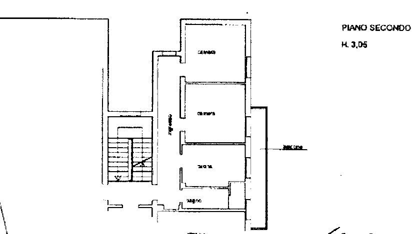 Trilocale via Aurelio Saffi, 47, Bologna (zona Saffi) - planimetria 1