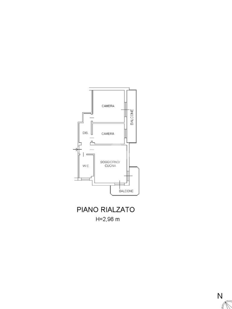 Three-room apartment Via irma bandiera, Cattolica - floor plans 1