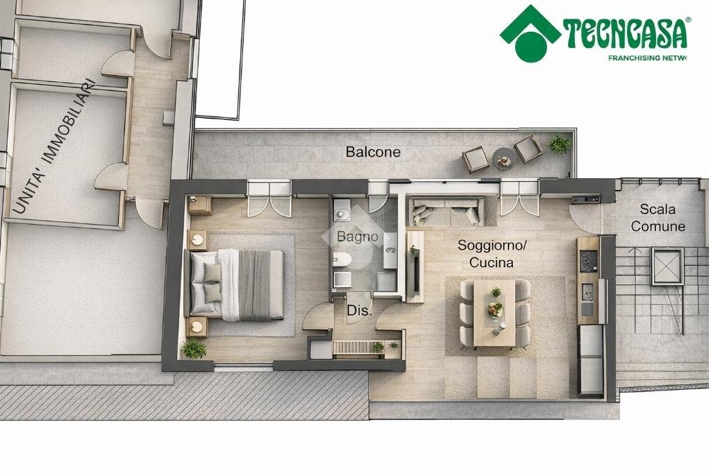 Bilocale Corso italia, Gassino Torinese - planimetria 1