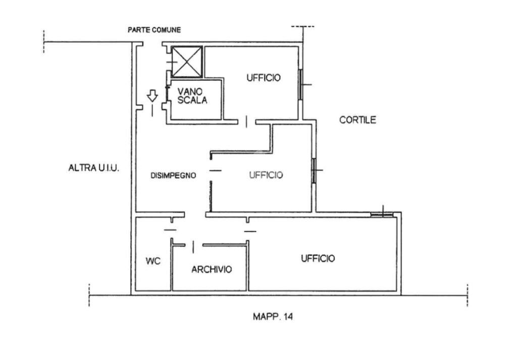 Office Corso Garibaldi, Lugo - floor plans 1