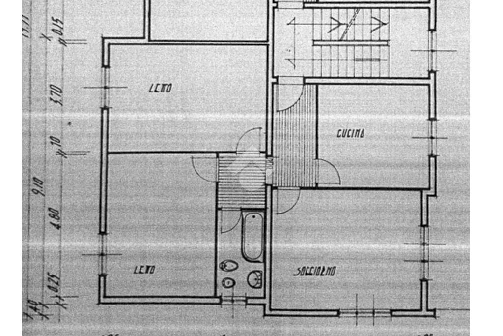 Three-room apartment Vicolo del Forno, Collecchio - floor plans 1