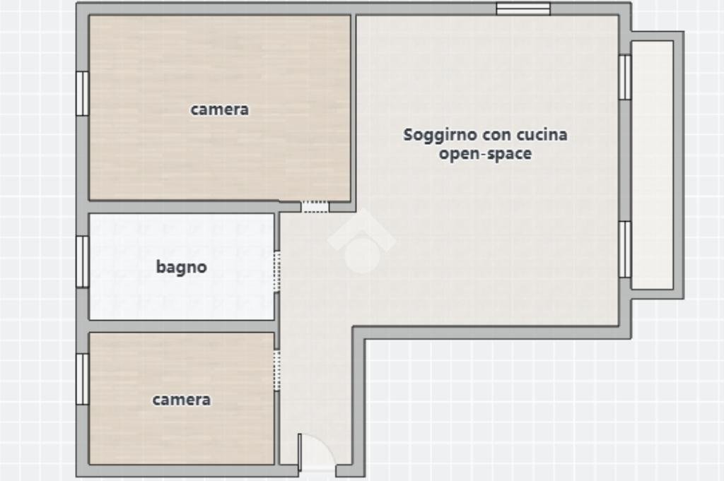 Trilocale Viale Ancona, Rimini - planimetria 1